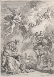 Papa São Gregório I liberta as almas do purgatório com suas orações, 1731.