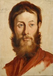 Retrato do Pintor Ernesto Rayper (1840-1873) Pintura de Francesco Gandolfi (1824-1873) 1866 Dom. 40x28 cm Genes Nervi, Galeria de Arte Moderna, inv. 0654