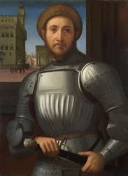 Retrato de um homem de armadura, c. 1510
