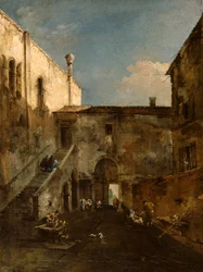 Um pátio veneziano