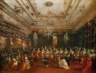 Concerto de gala em honra da Princesa Maria Fedorowna em Veneza, Itália (óleo sobre tela)