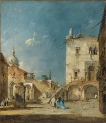 Vista imaginária de uma praça ou campo veneziano, c.1780