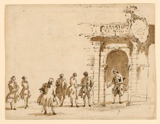 Esboço para uma recepção no Palazzo Surian