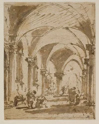 A arcada do Palácio Ducal em direção à Piazzetta
