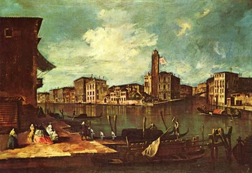 Veneza, o Grande Canal com San Geremia, o Palazzo Labia e a entrada do Cannaregio