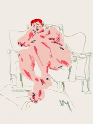 Nua ruiva contemplativa