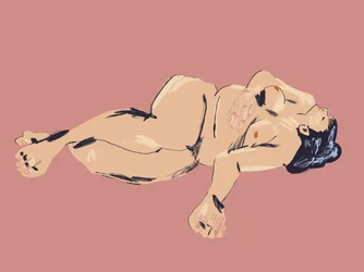 Mulher serena a descansar