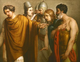 Morte de Abradatas (Abradates, Abradate) par Hayez, Francesco (1791-1882). Óleo sobre tela