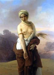 Rute. Pintura de Francesco Hayez. 1853. Musei Civici, Bolonha.