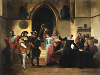 Stuart é condenado à morte, c.1857 (óleo sobre madeira)