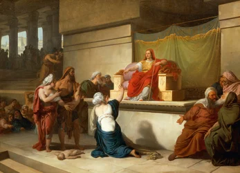 O julgamento de Salomão, por Francesco Hayez (1791-1882), óleo, 54,4 x 75 cm, 2.