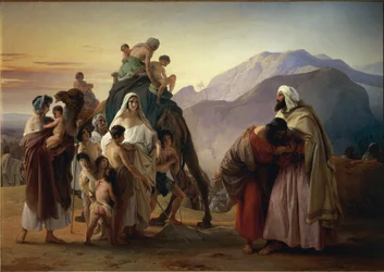 A Reconciliação de Jacob e Esaú (óleo sobre tela