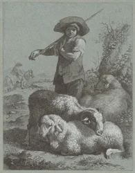 Menino pastor com ovelhas, 1764.