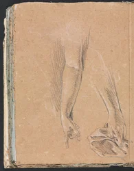 Verona Sketchbook: Braços e mãos com cortinas (página 78)
