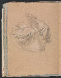 Verona Sketchbook: Drapery study page 50, 1760.