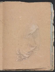 Verona Sketchbook: Drapery study page 57, 1760.