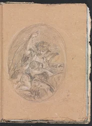 Verona Sketchbook: Figura com criança em roundel (página 67)