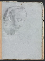 Verona Sketchbook: Cabeça e ombros de uma mulher (página 61)