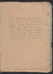Caderno de desenho de Verona: página 1 da inscrição, 1760.