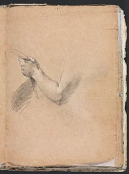 Verona Sketchbook: Braço e mão esquerdos (página 75)