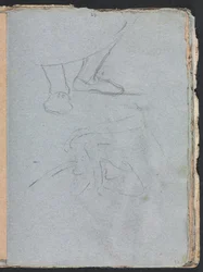 Caderno de desenho de Verona: Estudo dos pés, páginas 53, 1760.