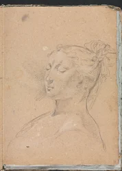 Verona Sketchbook: Mulher de olhos fechados página 15, 1760.