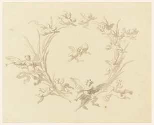 Desenho, Estudo para a decoração de um afresco, Palácio do Quirinal, Roma, 1815-16