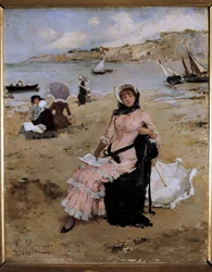 Na praia