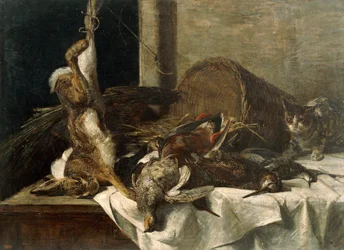 Natureza morta com caggiagione (óleo sobre tela)