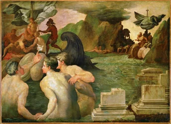 Ulisses e as sereias (óleo sobre tela)