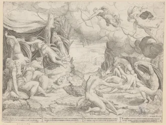 Apollo e Diana matam as crianças de Niobe