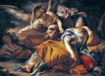 Hagar and the Angel, de Francesco Solimena (1657-1747), óleo sobre tela