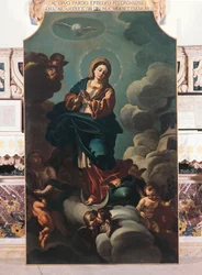Imaculada Conceição, pintura sobre tela atribuída a Francesco Solimena (1657-1747), Catedral de San Pardo, Larino, Molise, Itália