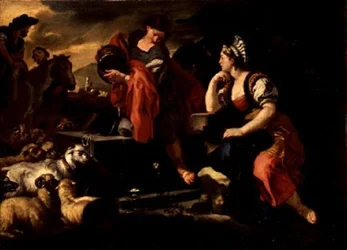 Jacob e Raquel no Poço (óleo sobre tela)