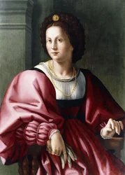 Retrato de uma Dama, sentado três quartos, Segurando uma Luva,