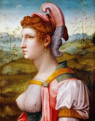 La sibylle - Sibyl - Bacchiacca, Francesco (1494-1557) - 1525-1550 - Óleo sobre madeira - 70x54 - Museu de História de Arte, Vienne