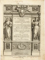 Frontispício de "The Assayer", de Galileo Galilei, 1623
