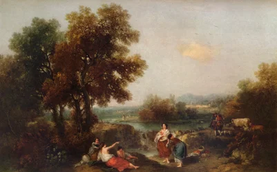 Paisagem com figuras, século XVIII, 1915
