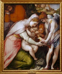 Nossa Senhora e o Menino com dois anjos
