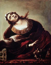 Herodiade com a cabeça de João Batista Salomé entregou a cabeça de São João Batista a sua mãe Herodiade, representada em êxtase. Pintura de Francesco Cairo (1607-1665) Século XVII Pinacoteca civica, Vicenza