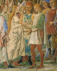Itália, Ferrara, Palazzo Schifanoia, The Hall of the Month, O mês de Junho por Francesco del Cossa (1436-1478)