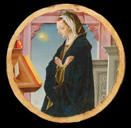 Políptico Griffoni: Virgem Anunciada, ca 1472-1473.