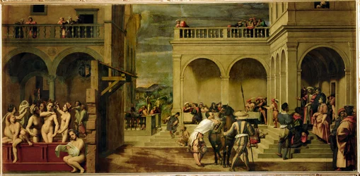 A carta de Uriah (pintura sobre madeira de choupo)