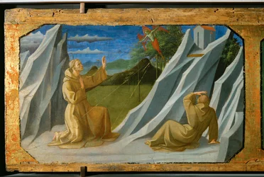 São Francisco de Assis recebendo os estigmas Set (óleo sobre madeira)