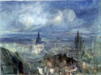Vista da cidade de Bridgewater, Somerset