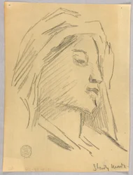 Esboço da cabeça da mulher