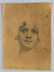 Esboço do rosto de uma mulher