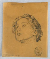 Esboço da cabeça de uma mulher