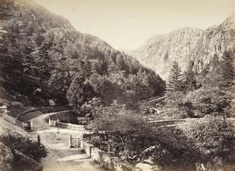 Beddgelert, desfiladeiro de Aberglaslyn, visto da estrada (515)