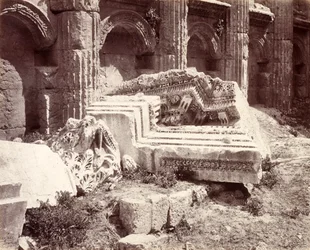 Vestígios esculpidos no Templo de Júpiter, Baalbek